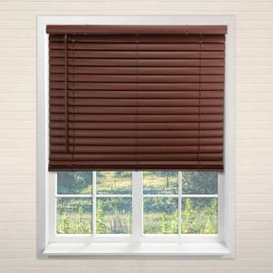 lot 4988 image: Chicology Cordless 2-Inch Vinyl Mini Blinds Light Filtering, Darkening Perfect for KitchenBedroomLiving RoomOffice and More, 35W X 64H, English Chestnut (Commercial Grade)