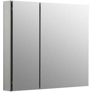 lot 4997 image: KOHLER K-CB-CLC3026FS Frameless Double Door 30 inch x 26 inch Aluminum Bathroom Medicine Cabinet Recess or Surface Mount