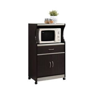 lot 6000 image: HODEDAH Grey Microwave Cart with Storage