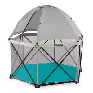 lot 6002 image: Summer Infant Pop n Play Sweet Life Edition Hex Playard - Aqua Sugar