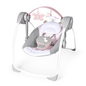 lot 6006 image: Ingenuity Comfort 2 Go Portable Compact Swing with TrueSpeed - Flora