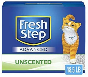 lot 6042 image: Fresh Step Advanced Clumping Cat Litter with Activated Charcoal & Natural Odor Control - Unscented