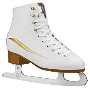 lot 6052 image: Lake Placid Cascade Womens Figure Ice Skate, WhiteGold Accent, Size 9