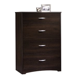 lot 6057 image: Sauder Beginnings 4 Drawer Dresser, Cinnamon Cherry finish
