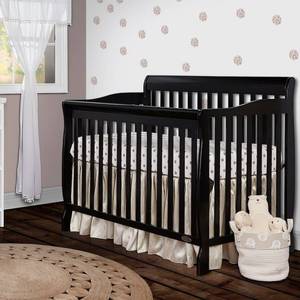 lot 6078 image: Dream On Me Ashton 5 in 1 Convertible Crib, Black