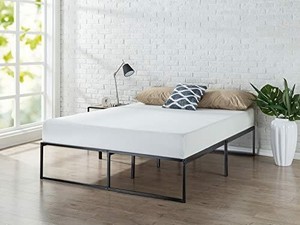 lot 6092 image: 14 Platformat Bed Frame  Mattress Foundations  No Box Spring Needed  Full