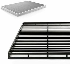lot 6099 image: Zinus 4 Inch Low Profile Quick Lock Smart Box Spring Mattress Foundation Strong
