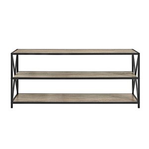 lot 6100 image: Walker Edison 60 in. Wide X-Frame Media Bookshelf