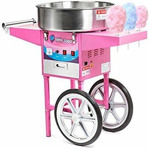 lot 6102 image: Olde Midway Commercial Quality Cotton Candy Machine Cart and Electric Candy Floss Maker - SPIN 2000