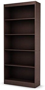 lot 6103 image: South Shore Axess Collection 5-Shelf Bookcase, Chocolate