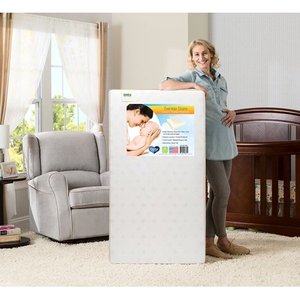 lot 6107 image: Delta Children Twinkle Stars Fiber Core Crib and Toddler Mattress  Waterproof  Lightweight  GREENGUARD Gold Certified (NaturalNon-Toxic)