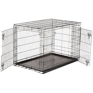 lot 7002 image: 48-Inch Pet Carrier Double-Door Travel Crate Dog Cage - XLarge (48x30x32 Inches)