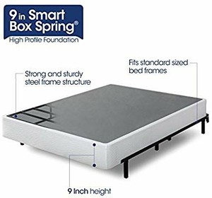 lot 7008 image: Zinus Armita 9 Inch High Profile Smart Box SpringMattress FoundationStrong Steel StructureEasy Assembly Required, Queen