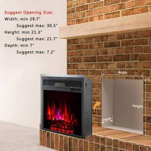 lot 7018 image: TAGI 30 Embedded Electric Fireplace Insert, Recessed Electric Stove Heater with Remote Control
