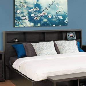 lot 7033 image: Prepac District Headboard, King, Washed Black