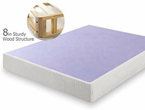 lot 7036 image: Zinus Edgar 8 Inch Profile Wood Box Spring  Mattress Foundation, Queen