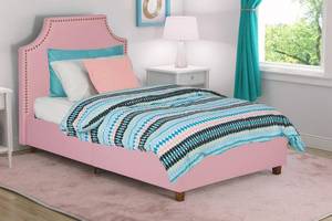 lot 9699 image: DHP Melita Upholstered Bed, Multiple Sizes, Multiple Colors
