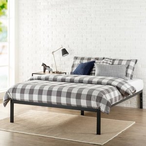 lot 9765 image: Zinus Mia 14 Black Metal Platform Bed, Multiple Sizes