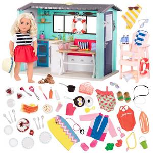 lot 1599 image: Our Generation Deluxe Beach House Set with Clarissa Doll