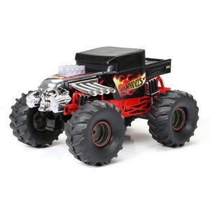 lot 1600 image: New Bright Hot Wheels RC Monster Truck - 110 Scale - 9.6 Volt - Bone Shaker
