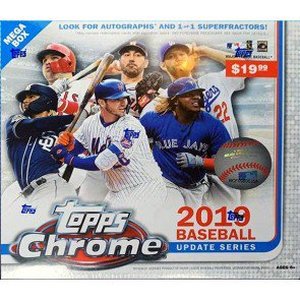 lot 1629 image: 2019 Topps Chrome Update Series Baseball Mega Box