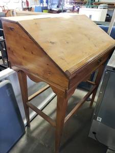 lot 2036 image: Wooden warehouse desk