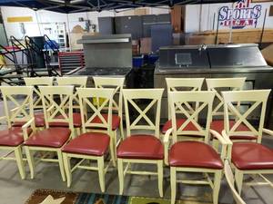 lot 2039 image: (11) chairs and table frame