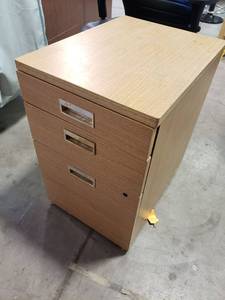 lot 2047 image: Wooden file cabinet