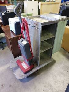 lot 2054 image: Janitor cart with vacuum