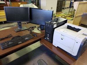 lot 2055 image: Computer with laser printer