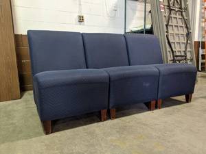 lot 2102 image: Set Of Three Waiting Room Chairs