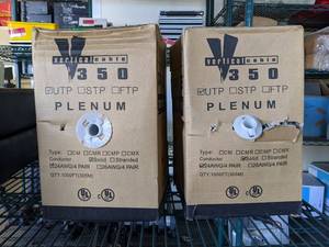 lot 2208 image: (2 Boxes)Vertical Solid Conductor Cable 350 UTP Plenum 24AWG4 Pair