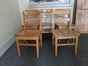 lot 7011 image: (5) Wooden Chairs