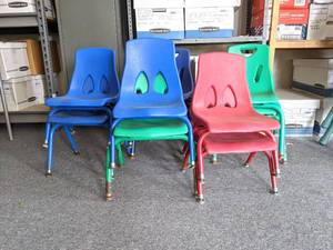 lot 7015 image: (10) Childrens Plastic Chairs