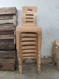 lot 7125 image: (8) Wooden Childrens Chairs