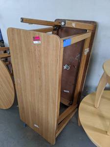 lot 7183 image: (2) Laminated Wood Top Table