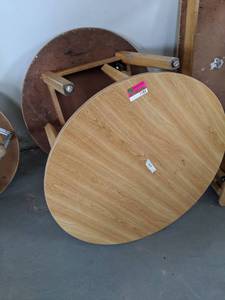 lot 7184 image: (2) Laminated Top Round Tables