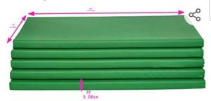 lot 4502 image: AmazonBasics Memory Foam Rest Nap Mats with Name Tag Holder - Green, 5-Pack