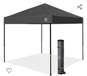 lot 4507 image: E-Z UP Ambassador Instant Shelter Canopy, 10 by 10, Steel Gray