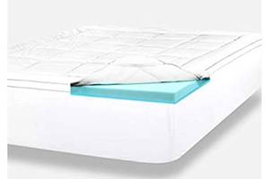lot 4524 image: ViscoSoft 4 Inch Pillow Top Gel Memory Foam Mattress Topper Twin XL