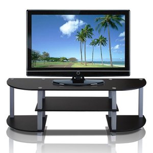 lot 4529 image: Furinno Turn-S-Tube Wide TV Entertainment Center, BlackGrey