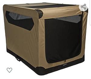 lot 4532 image: 42in Amazon Basics Folding Soft Dog Crate