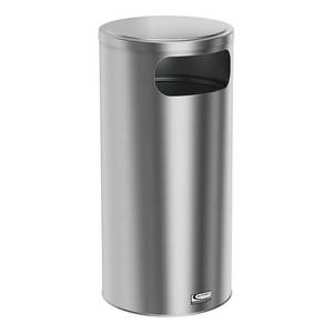 lot 4560 image: Suncast Commercial Accent Series Side-Load Stainless-Steel Trash Can, 15 Gallons, Silver