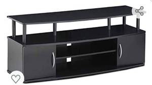 lot 4564 image: FURINNO JAYA Large Entertainment Stand for TV Up to 50 Inch, Blackwood