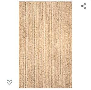 lot 4586 image: nuLOOM Rigo Hand Woven Jute Area Rug, 3 x 5, Natural