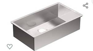lot 4587 image: Moen G18180 1800 Series 31-Inch x 18-Inch Undermount 18 Gauge Stainless Steel Kitchen Single Bowl Sink Stainless Steel