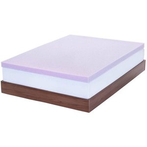 lot 4593 image: Lucid 3 Lavender Infused Memory Foam Mattress Topper