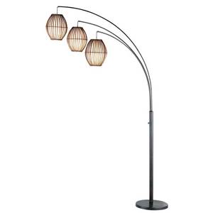 lot 4599 image: Adesso Maui Arc Lamp, Antique Bronze