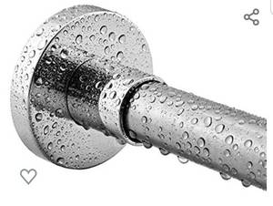 lot 4610 image: BRIOFOX Shower Curtain Rod 43-73 Inches, Never Rust and Non-Slip Spring Tension Rod for Bathroom, Polished 304 Stainless Steel
