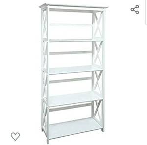 lot 4616 image: Casual Home Montego Bookcase, 5-Shelf, White
